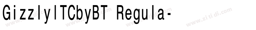 GizzlyITCbyBT Regula字体转换